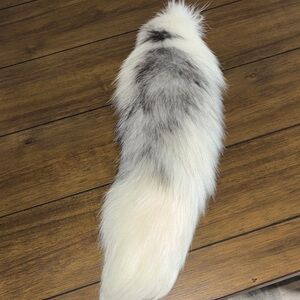 White and Gray Fox Tail